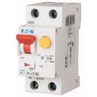 Relė srovės nuotėkio RCBO 2P 10A C 30mA su automatu AC-tipas PFL7-10/1N/C/003 - EATON