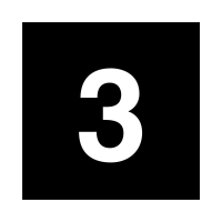 Plokštelė mygtukui juoda "3" 83TQ18 - EATON