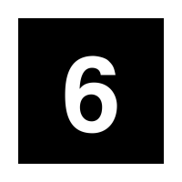 Plokštelė mygtukui juoda "6" 86TQ18 - EATON