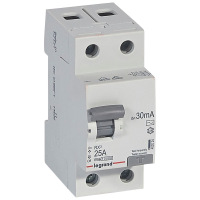 Relė srovės nuotėkio RCCB 2P 25A 30mA AC-tipas RX3 - LEGRAND