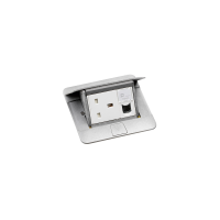 Dėžutė su dangčiu grindims 1.5 vietos (3 modulių) aliumininė - LEGRAND