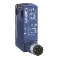 Korpusas galiniam jungikliui M12 1nc+1no 5-kontaktų jungtis ZCMD21C12 - TELEMECANIQUE