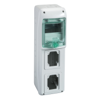 Skydelis v/t 5 (1x5) modulių IP65 2 angos lizdams skaidrios durys Mureva - SCHNEIDER ELECTRIC