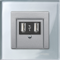 Rėmelis viengubas stiklinis sidabro spalvos M-Elegance System M - SCHNEIDER ELECTRIC