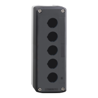 Dėžutė v/t 5 skylių 22mm IP65 su bėgeliu - SCHNEIDER ELECTRIC