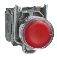 Mygtukas su LED raudonas 1no+1nc 24V AC/DC - SCHNEIDER ELECTRIC
