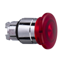 Galvutė mygtukui raudona skaidri be fiksacijos 22/40mm grybo fomos su LED pašvietimu IP66 ZB4 Harmony - SCHNEIDER ELECTRIC