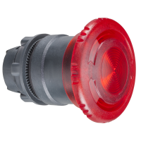 Galvutė mygtukui STOP skaidri su fiksacija 22/40mm grybo formos raudona su LED pašvietimu ZB5 Harmony - SCHNEIDER ELECTRIC