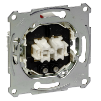 Jungiklis p/t dvigubas IP20 su pašvietimu užspaudžiami kontaktai 10A 250V Merten Aquadesign - SCHNEIDER ELECTRIC