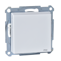 Lizdas p/t su įžeminimu ir dangteliu balta RAL9016, antibakterinis, SYSTEM M - SCHNEIDER ELECTRIC