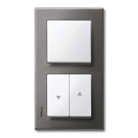 Klavišas dvigubam jungikliui žaliuzių valdymui su rodyklėmis baltos spalvos System M - SCHNEIDER ELECTRIC