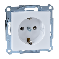 Lizdas p/t SCHUKO IP20 be rėmelio antibakterinis varžtiniai kontaktai baltas RAL9016 16A 250V System M - SCHNEIDER ELECTRIC