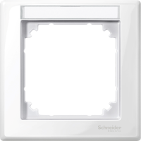 Rėmelis viengubas su markiravimo vieta baltas RAL9010 M-Smart System M - SCHNEIDER ELECTRIC