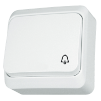 Mygtukas v/t IP20 su simboliu skambutis baltas Prima - SCHNEIDER ELECTRIC