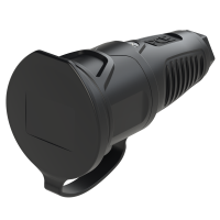 Lizdas SCHUKO a/k guminis su dangteliu 16A/250V juodas IP54 TAURUS2 - PCE