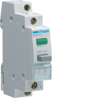 Mygtukas modulinis 1P 16A 1no 250V su lemp.žalia - HAGER