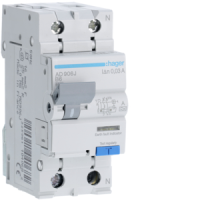 Relė srovės nuotėkio RCBO 2P 6A B 30mA su automatu 6kA A-tipas - HAGER