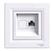 Lizdas p/t kompiuterinis 1x8 su rėmeliu baltas RJ45 5e ASFORA - SCHNEIDER ELECTRIC