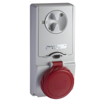 Lizdas CEE į/l 5P 16A 400V IP65 su kirtikliu - SCHNEIDER ELECTRIC