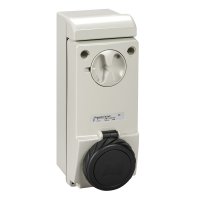 Lizdas CEE v/t 5P 16A 400V IP65 su kirtikliu Unika - SCHNEIDER ELECTRIC