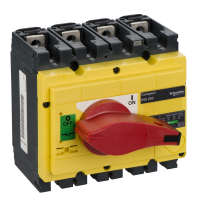 Kirtiklis 4P 250A geltonai raudona rankena INS250 - SCHNEIDER ELECTRIC