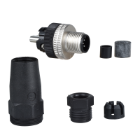 Jungtis tiesi kištukas M12 5-kontaktų metaliniu žiedu Pg7 XZCC12MDM50B - TELEMECANIQUE