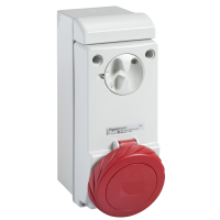 Lizdas CEE v/t 5P 32A 400V IP44 su kirtikliu Unika - SCHNEIDER ELECTRIC