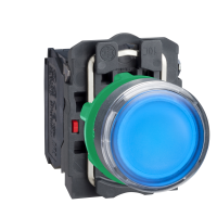 Mygtukas 1no+1nc mėlynas šviečiantis LED 24V - SCHNEIDER ELECTRIC