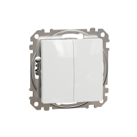 Jungiklis p/t dvigubas be rėmelio baltas 10A 250V SEDNA DESIGN - SCHNEIDER ELECTRIC