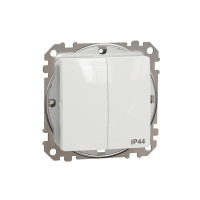 Jungiklis p/t dvigubas IP44 be rėmelio baltas 10A 250V SEDNA DESIGN - SCHNEIDER ELECTRIC