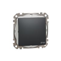 Perjungiklis p/t viengubas IP44 be rėmelio antracito spalvos 10A 250V SEDNA DESIGN - SCHNEIDER ELECTRIC