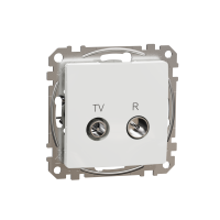 Lizdas p/t TV/R galinis be rėmelio varžtiniai kontaktai baltos spalvos 4dB SEDNA DESIGN - SCHNEIDER ELECTRIC