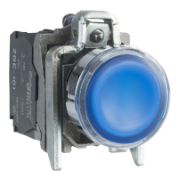 Mygtukas su LED mėlynas 1no+1nc 24V AC/DC - SCHNEIDER ELECTRIC