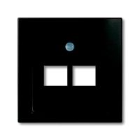 Dangtelis kompiuteriniam lizdui dvigubas RJ45 juodos spalvos 1803-02-95-507 Basic 55 - ABB