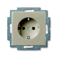 Lizdas p/t SCHUKO be rėm šampan. 16A 250V 20EUC-93-507 BASIC 55 - ABB