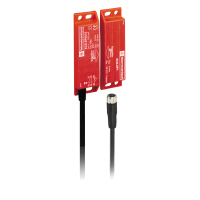 Jungiklis galinis saugos M12 1no+2nc magnetinis su LED indikacija su 0.15m kabeliu IP67 XCSDMP701L01M12 - TELEMECANIQUE