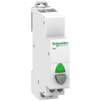 Mygtukas modulinis 1no 20A 250V AC pilkas su žalia lemputė 12-48V AC/DC iPB Acti9 - SCHNEIDER ELECTRIC