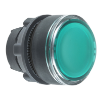 Galvutė mygtukui žalia skaidri be fiksacijos 22mm su LED pašvietimu IP66 ZB5 Harmony - SCHNEIDER ELECTRIC