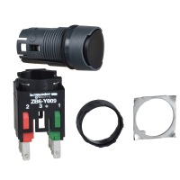 Mygtukas 1no+1nc be fiksacijos 16mm juodas IP65 XB6 Harmony - SCHNEIDER ELECTRIC