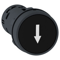 Mygtukas 1no be fiksacijos 22mm juodas "Rodyklė žemyn" IP65 XB7 Harmony - SCHNEIDER ELECTRIC
