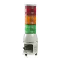 Švyturėlis raudonas, oranžinis, žalias LED su sirena 0-102dB 24V DC ir pagrindu XVC Harmony - SCHNEIDER ELECTRIC