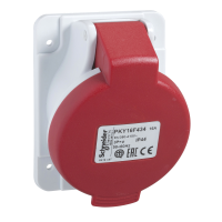 Lizdas CEE į/l 5P 16A 400V IP44 6h kampinis PratiKa - SCHNEIDER ELECTRIC