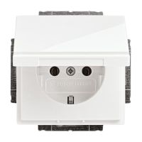 Lizdas p/t SCHUKO su dangteliu be rėmelio baltos spalvos 16A 250V 20 EUK-84 Future Linear - ABB