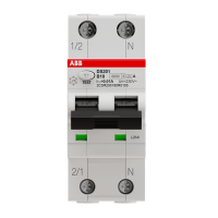 Relė srovės nuotėkio RCBO 2P 10A B 10mA su automatu A-tipas DS201 B10 A10 - ABB
