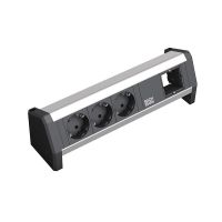 Lizdų blokas v/t 3xSCHUKO + 1modulis, aliuminio profilis, GST18 jungtis DESK1 902.000 - BACHMANN