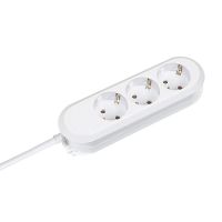 Ilgiklis 3m 3 lizdų su įžeminimu baltas H05VV-F 3x1.5 SMART ( 388.271) - BACHMANN
