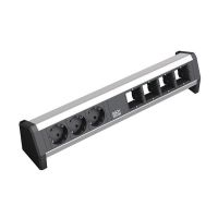 Lizdų blokas v/t SCHUKO 3x230V + 4 moduliai, GST18 jungtis DESK1 - BACHMANN