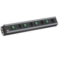 Lizdų blokas SCHUKO 4x230V su 4 jungikliais H05VV-F 3x1.5mm2 2m HANDWERKERLEISTE - BACHMANN