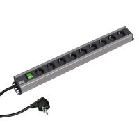 Lizdų blokas SCHUKO 9x230V su jungikliu H05VV-F 3x1.5mm2 2m HANDWERKERLEISTE - BACHMANN