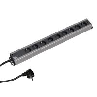 Lizdų blokas SCHUKO 9x230V be jungiklio H05VV-F 3x1.5mm2 2m HANDWERKERLEISTE - BACHMANN
